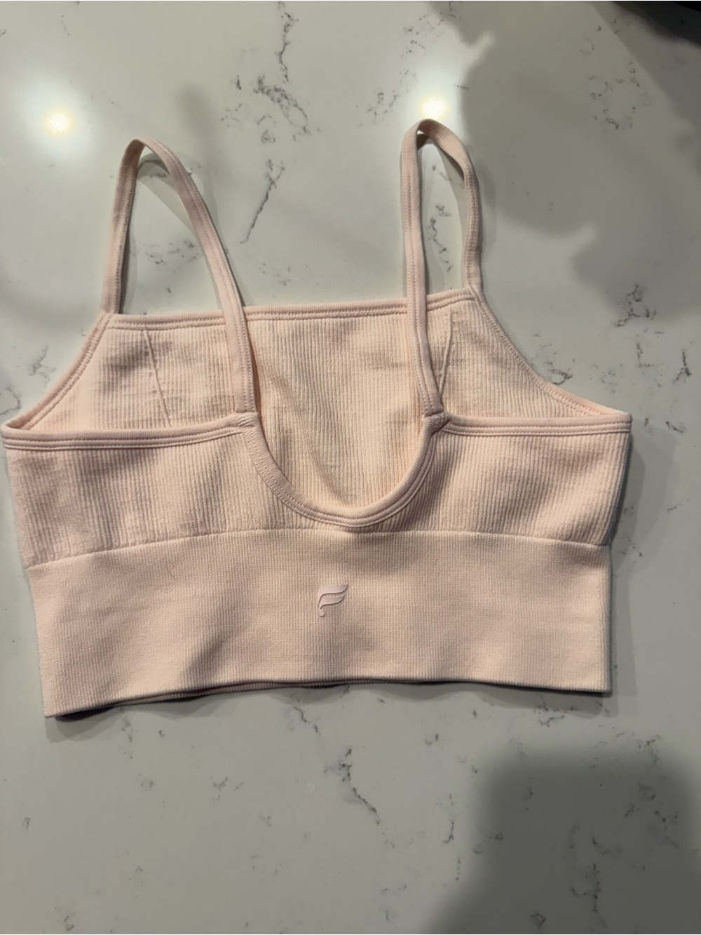 Fabletics Ribbed Pink Bralette Top - Picture 2 of 2